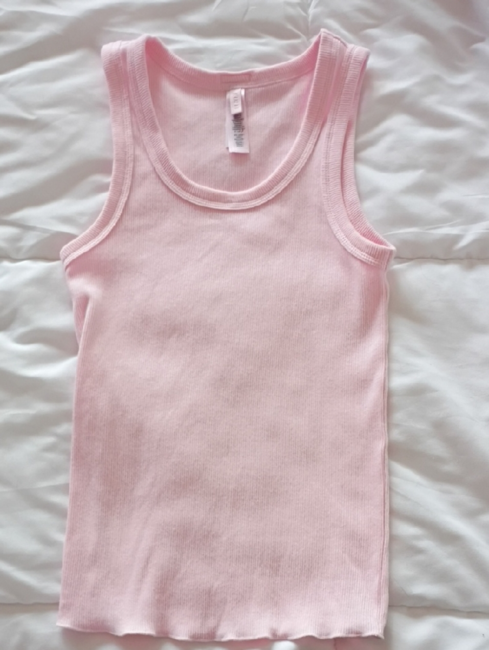 Skims Cotton Cherry Blossom Ribbed Scoop Tank